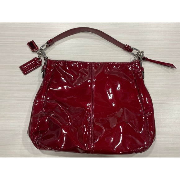 Authentic Coach Leather Hobo Purse with Chain-Linked Strap - Picture 4 of 4